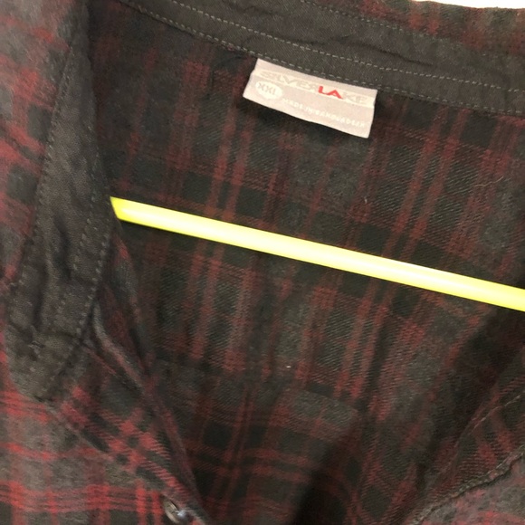 Silverlake Men's Red and Black Plaid Shirt Button Down Long Sleeve XXL - Picture 3 of 4